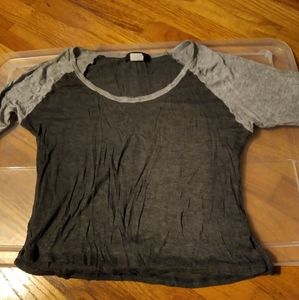Grey baseball shirt